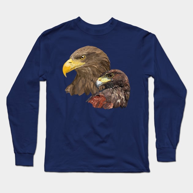 Pigargo and Falcon Long Sleeve T-Shirt by obscurite